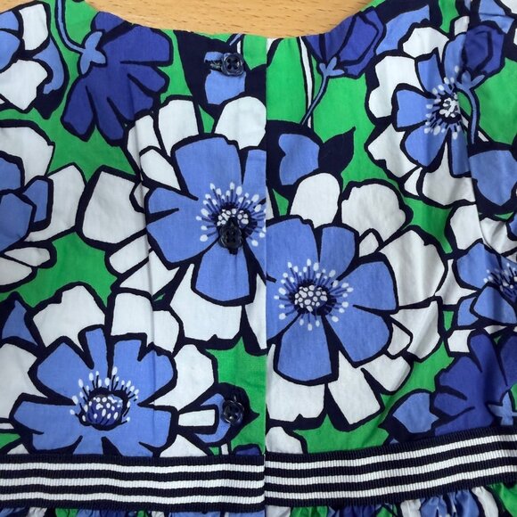 Gymboree Girl's Spring Prep Floral Print Dress size 12-18 Months Bow 100% Cotton - Picture 5 of 8